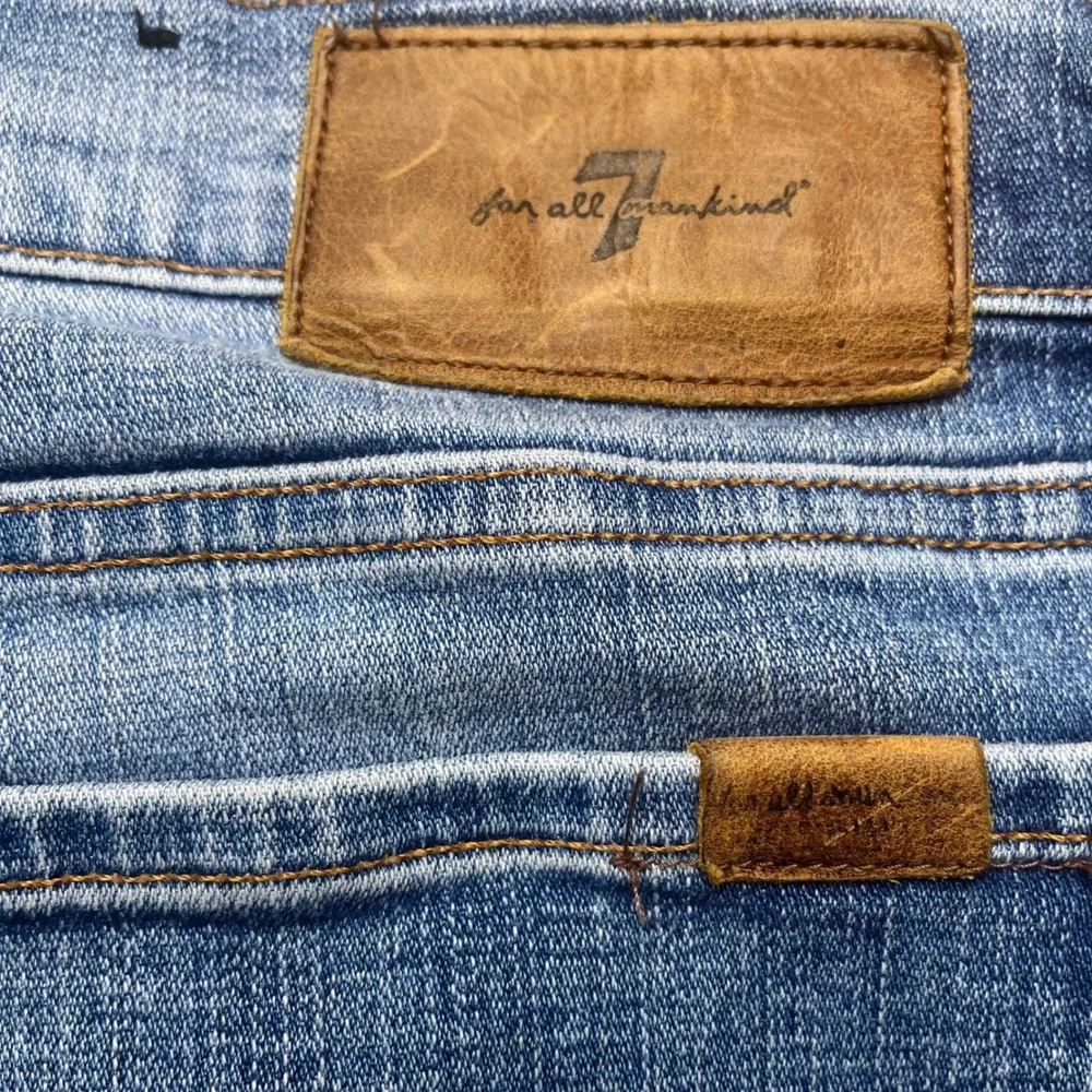 7 For All Mankind Adrien Jeans Mens 36 Blue Slim Taper Medium Wash Button Fly
